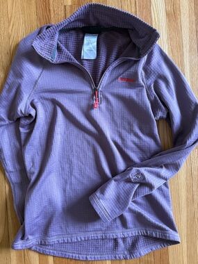 Patagonia Purple Waffle-Knit Quarter-Zip Pullover